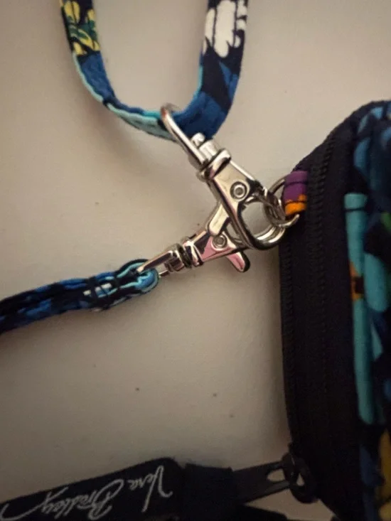 Vera Bradley Teal & Blue Floral Quilted Mini Wristlet Crossbody (Rare Find) - Picture 9 of 16